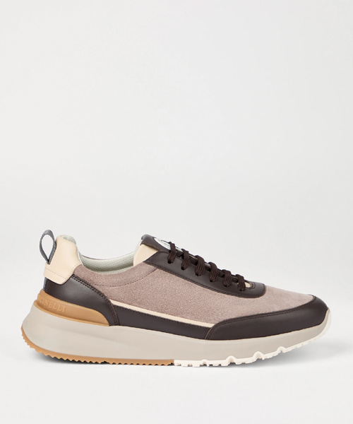 워시드 스웨이드  세미 폴리시 카프스킨 스니커즈