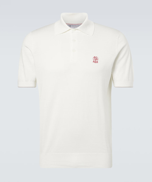 엠브로이더리 코튼 피케 폴로 셔츠