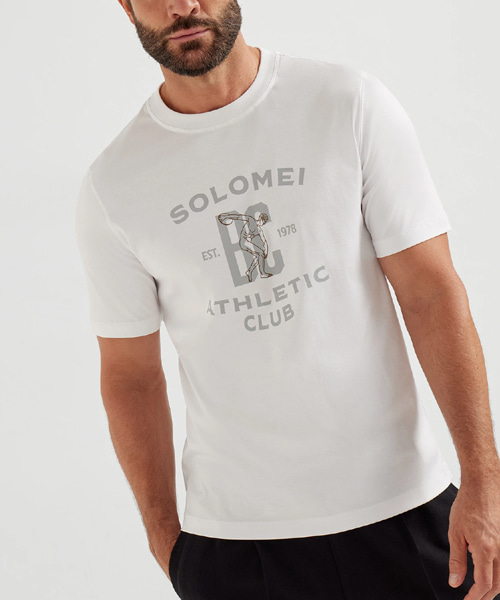 프린트 코튼 저지 티셔츠