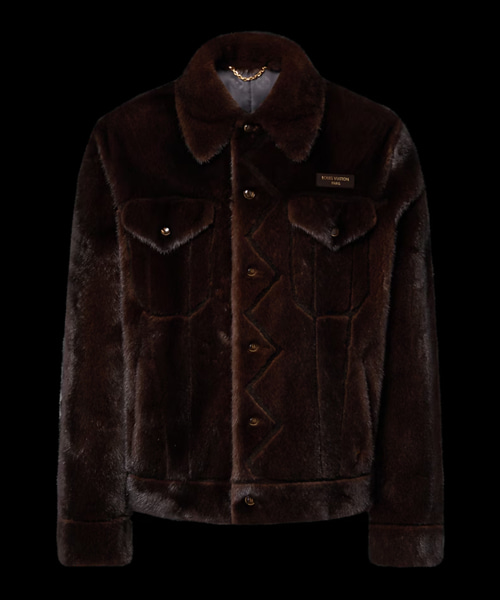 밍크 트러커 재킷