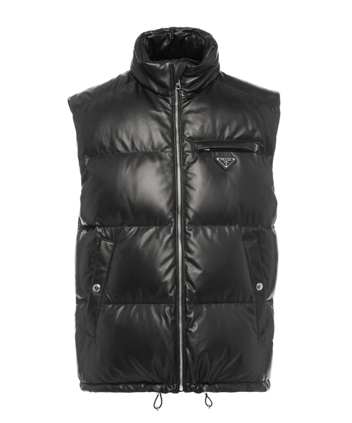 패딩 나파 가죽 베스트