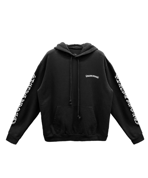 스크롤 로고 풀오버 후드 티셔츠