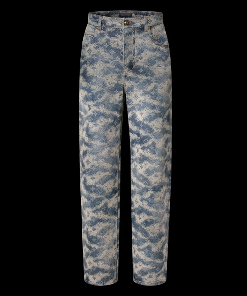 모노그램 데님 스케이트 팬츠