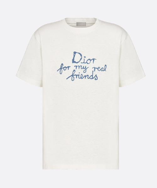 네이비 블루 코튼 저지 캐주얼 핏 티셔츠