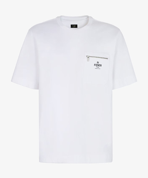 지퍼 포켓 로고 티셔츠