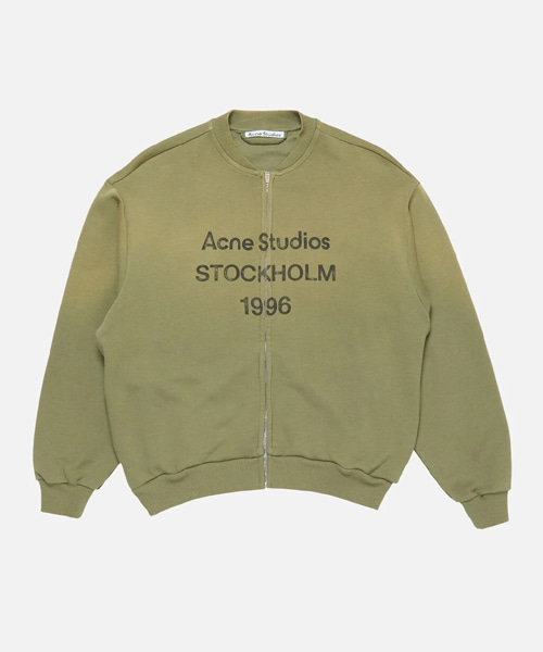 로고 프린트 집업 가디건