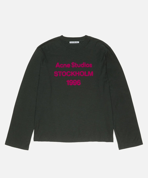 로고 프린트 코튼 티셔츠