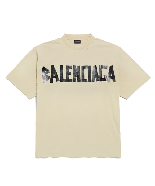 테이프 타입 코튼 티셔츠