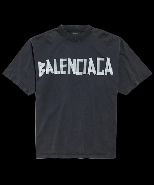 테이프 타입 코튼 티셔츠