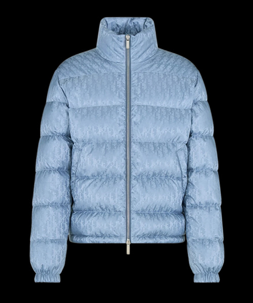 테크니컬 자카드 오블리크 다운 자켓