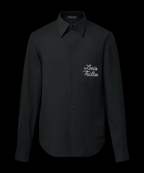 엠브로이더드 시그니처 롱 슬리브드 셔츠