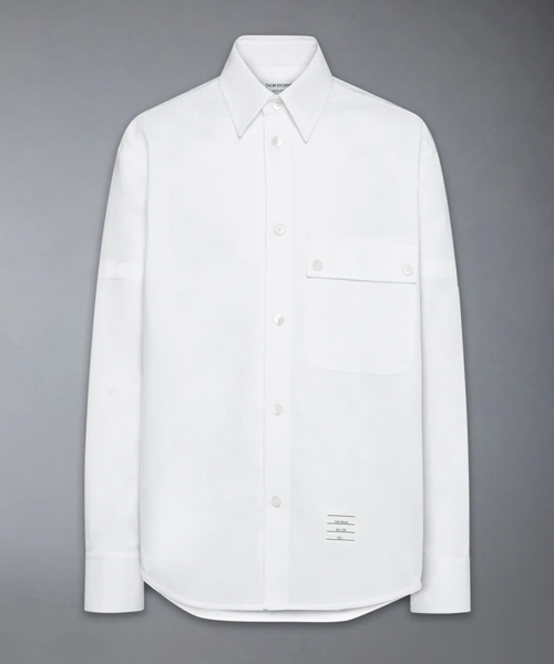 오피크 더블 니들 암밴드 오버사이즈 셔츠