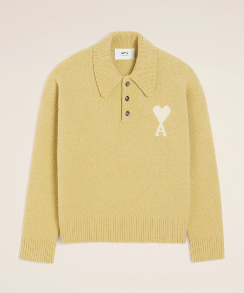 알파카 롱 슬리브 아미 드 꾀흐 폴로 니트