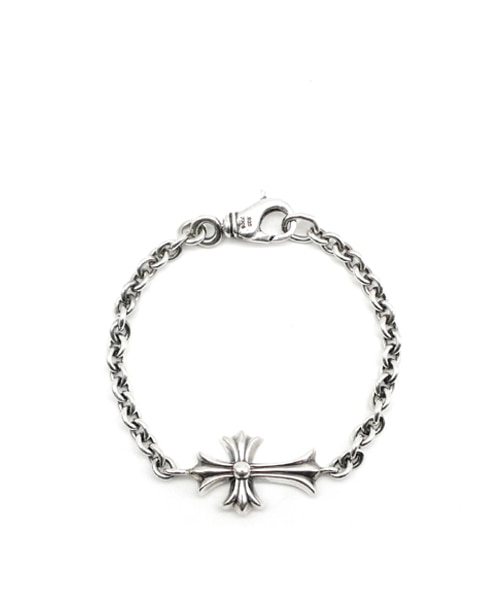 실버 크로스 네 체인 랍스터 클립 브레이슬릿