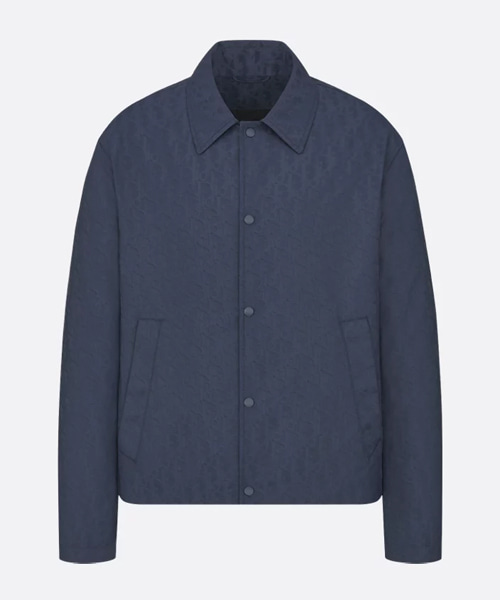 블루 테크니컬 자카드 블루종 재킷