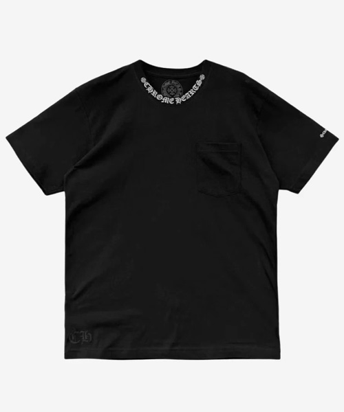 넥 레터 로고 티셔츠