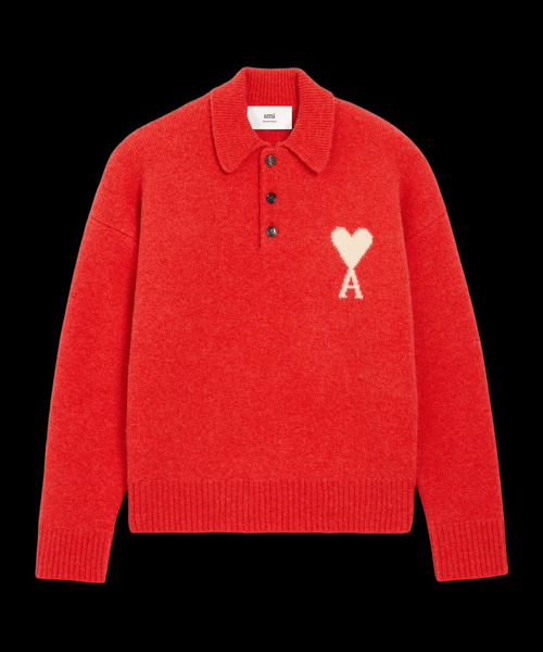 알파카 롱 슬리브 아미 드 꾀흐 폴로 니트