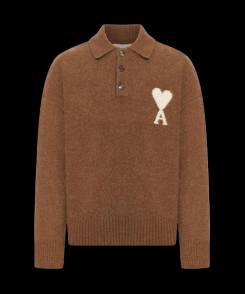 알파카 롱 슬리브 아미 드 꾀흐 폴로 니트