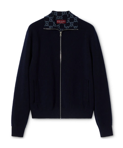 니트 울 집업 재킷