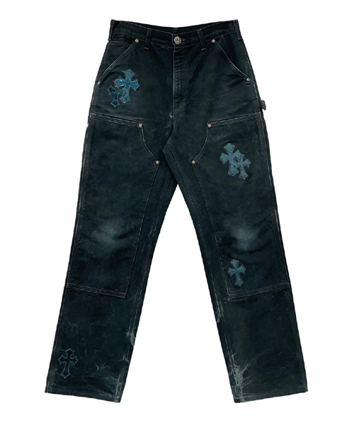 F&F 페이드 더블 니 캔버스 카펜터 팬츠