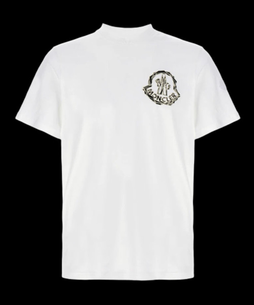 로고 프린트 코튼 티셔츠