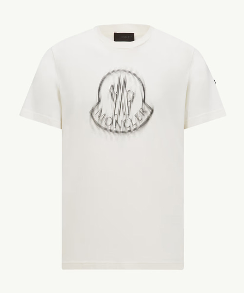 블러 로고 코튼 티셔츠