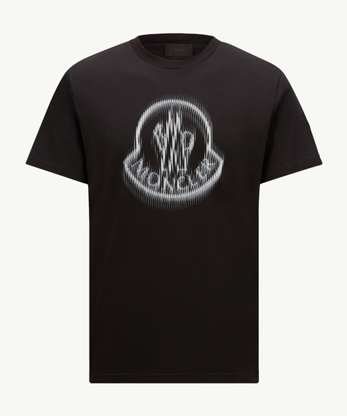 블러 로고 코튼 티셔츠