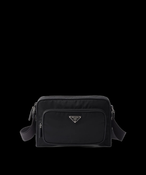 스몰 리나일론 및 사피아노 가죽 숄더백