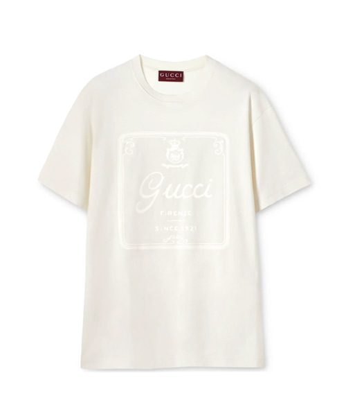 엠벨리쉬드 프린트 소프트 코튼 저지 티셔츠