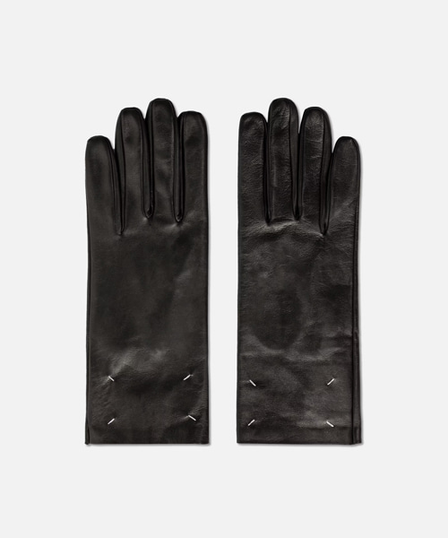 포 스티치 레더 글로브