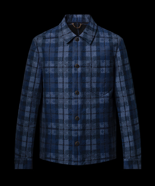 모노그램 타탄 데님 오버셔츠