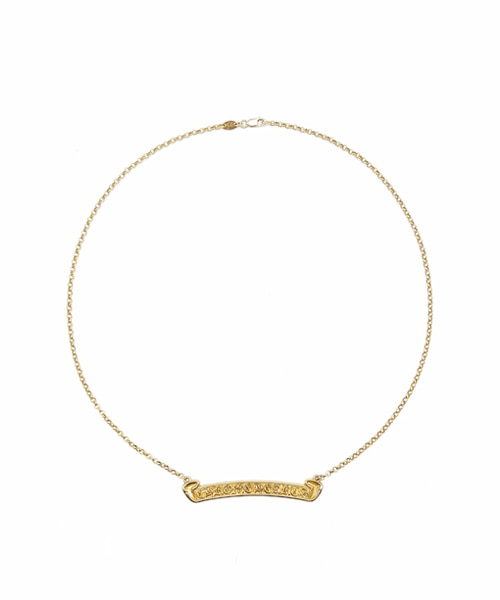 22K 골드 스크롤 롤 체인 네크리스