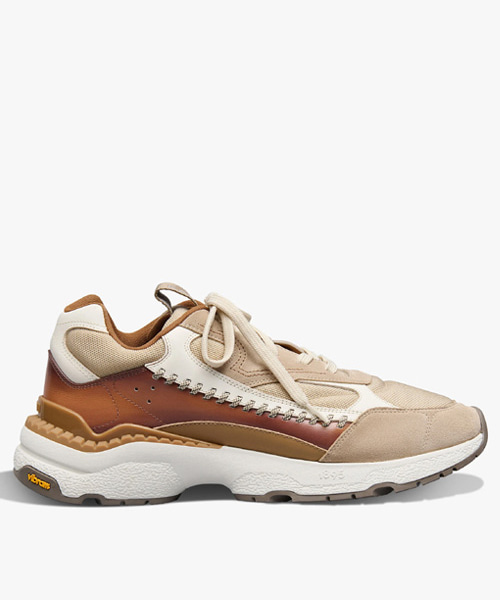 스카이러닝 레더 나일론 스니커즈