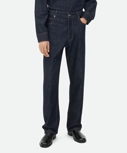 인디고 와이드 레그 진