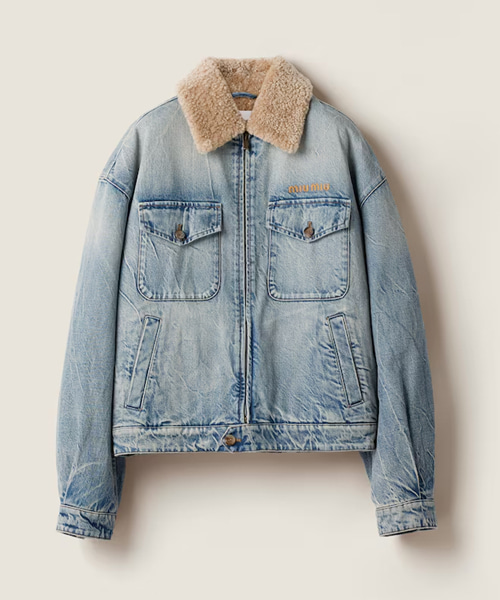 데님 시어링 트러커 재킷