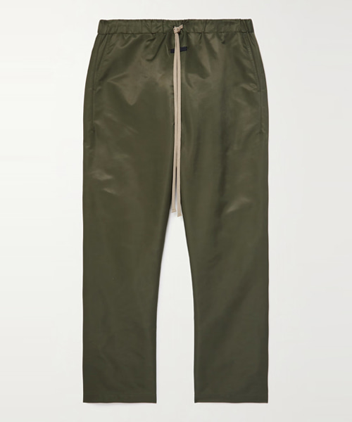 이터널 스트레이트 레그 쉘 드로우스트링 트라우저