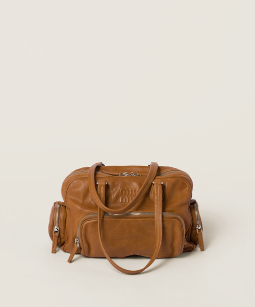 나파 가죽 탑 핸들 백