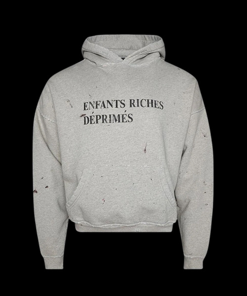 클래식 로고 페인트 후드 스웨트셔츠