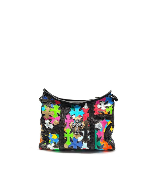 실버 필리그리 멀티컬러 패치 백