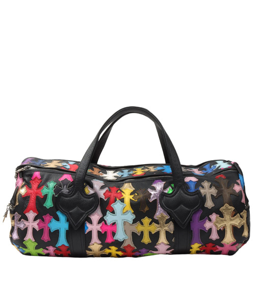 멀티컬러 크로스 패치 세메터리 라지 더플백