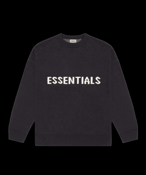 로고 자수 니트 스웨터