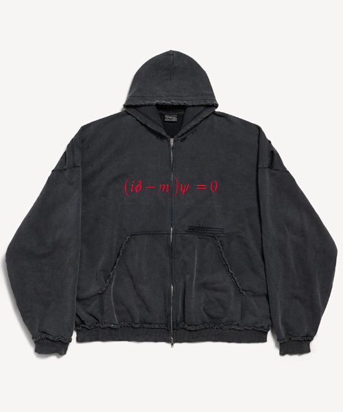 디랙 이퀘이션 라지 핏 풀드 집업 후디