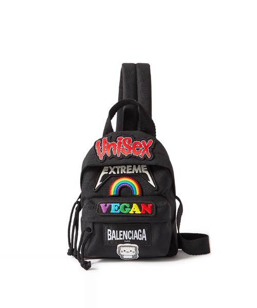 미니 아플리케 나일론 백팩