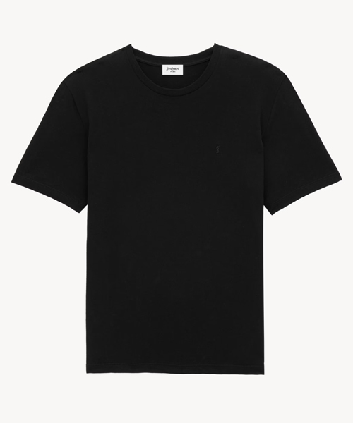 CASSANDRE 자수 피케 코튼 티셔츠