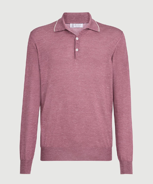 헴프 혼방 니트 폴로 셔츠