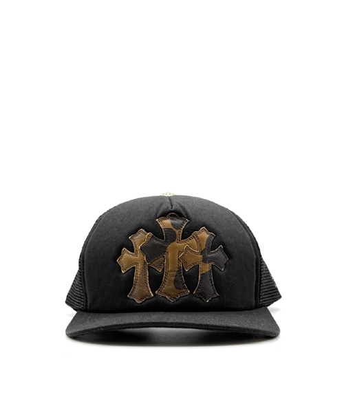 카모플라쥬 트리플 크로스 가죽 패치 베이스 볼 캡