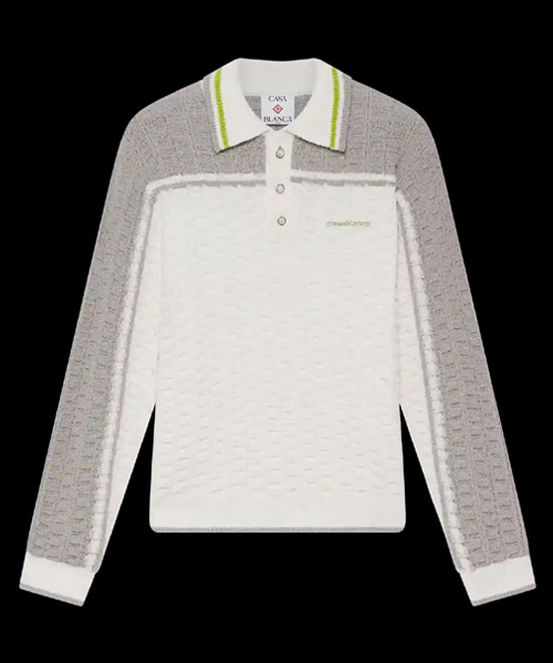 테니스 부클 롱 슬리브 폴로 셔츠