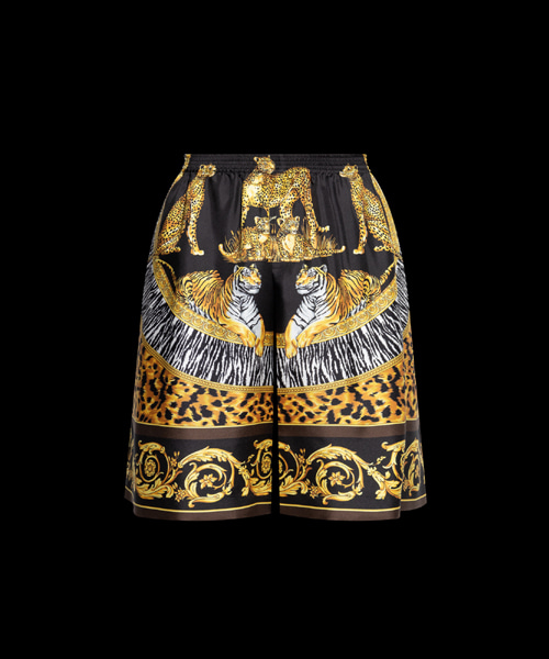 멀티컬러 실크 쇼츠