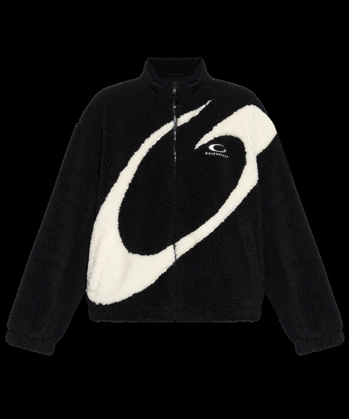 로고 플리스 집업 자켓