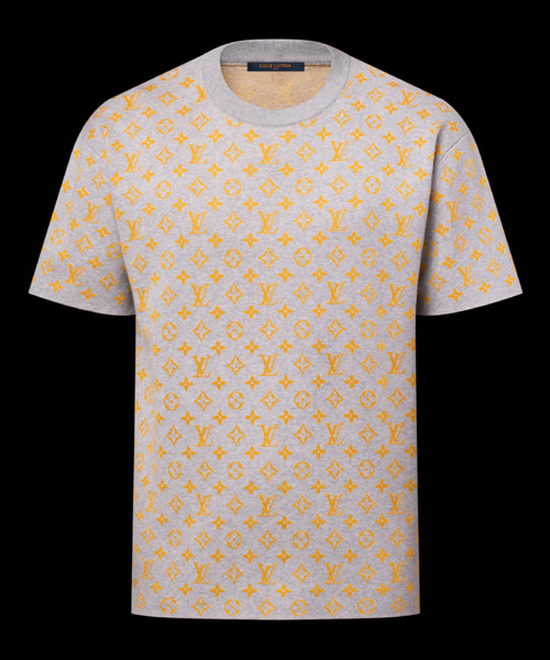 모노그램 숏 슬리브 크루넥